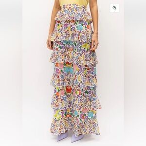 All Things Mochi Petra Tiered Floral Maxi Skirt